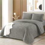 Cobertor color entero gris