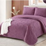 Cobertor color entero guinda